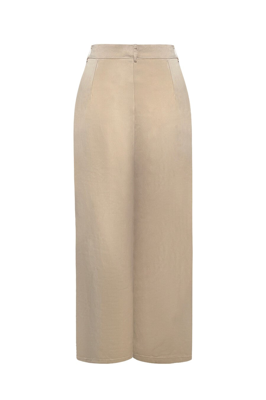 “Merit” Wide-Leg Trousers — Beige High-Waist with Pleats
